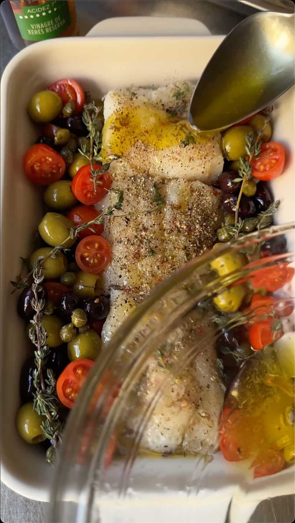 Mediterranean style Baked Cod recipe
