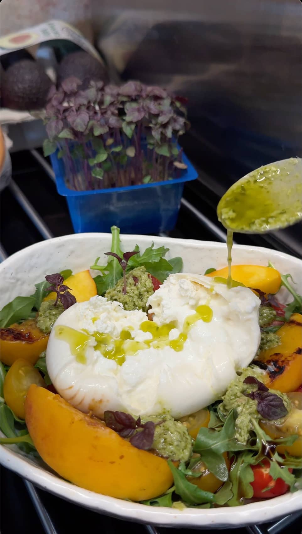 Grilled Peach and Burrata Salad