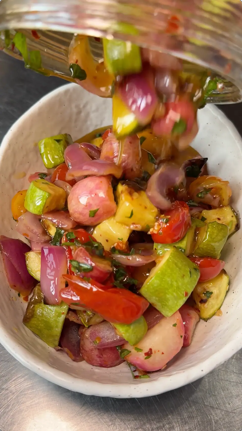 Roasted Veggies with Zesty Dressing