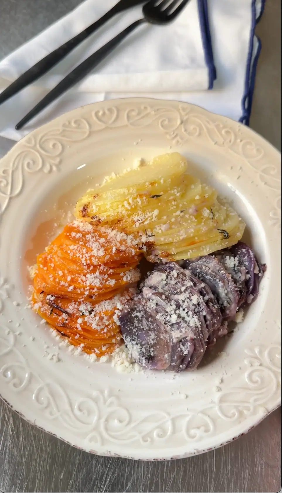 Cheesy Root Vegetable Gratin