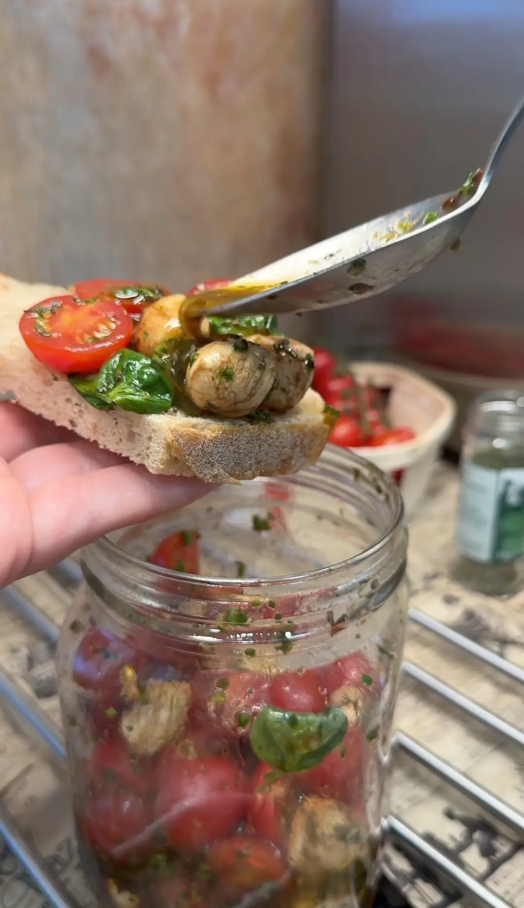 Perfect Marinated Tomatoes cherry with Mozzarella balls