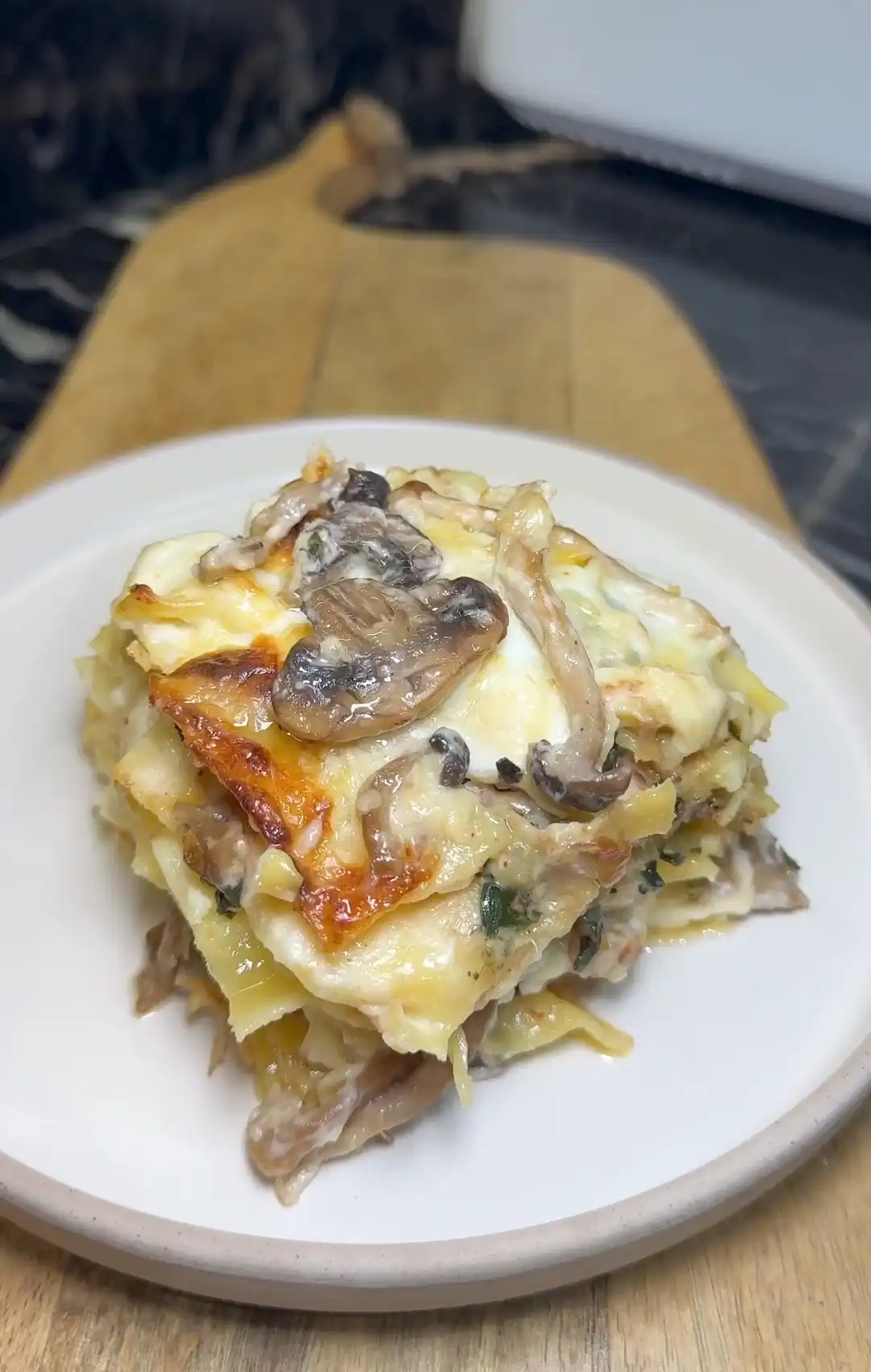 Mushroom and Spinach Lasagna with Béchamel Sauce