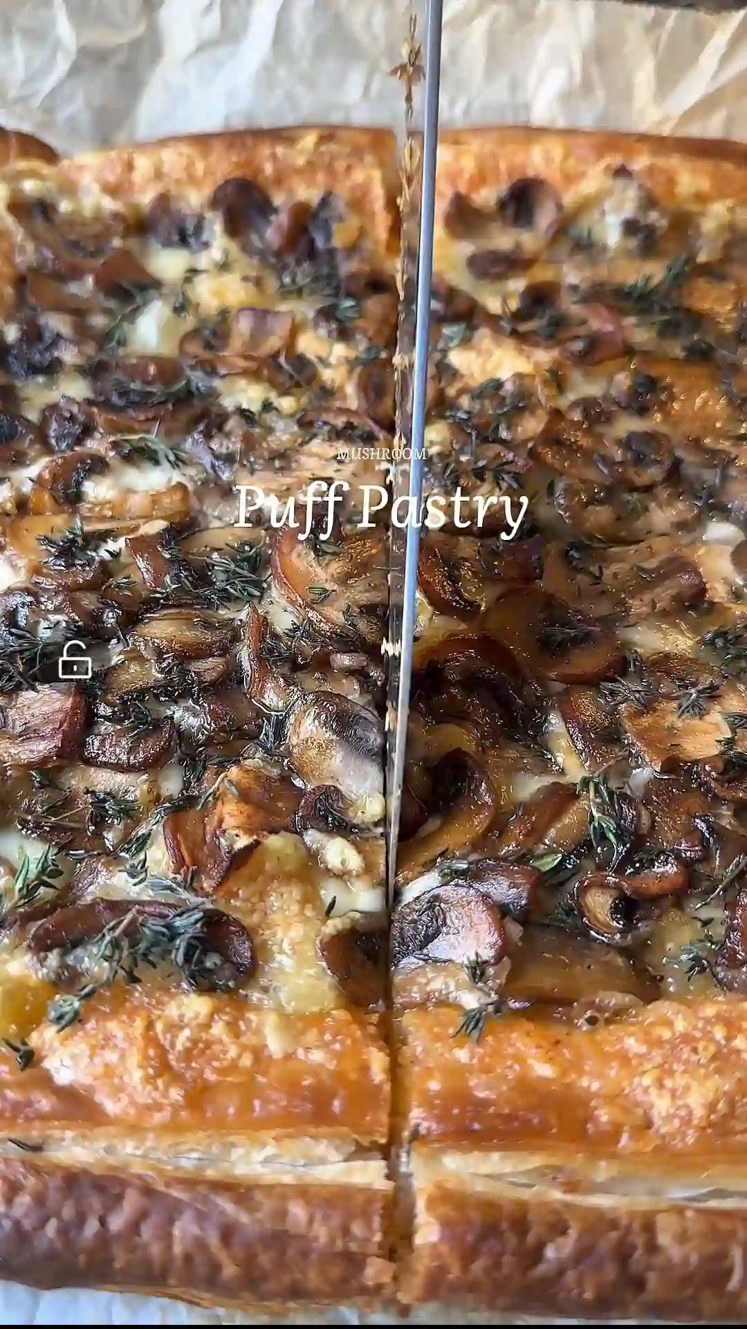 Puff Pastry Mushroom Gruyere Tart