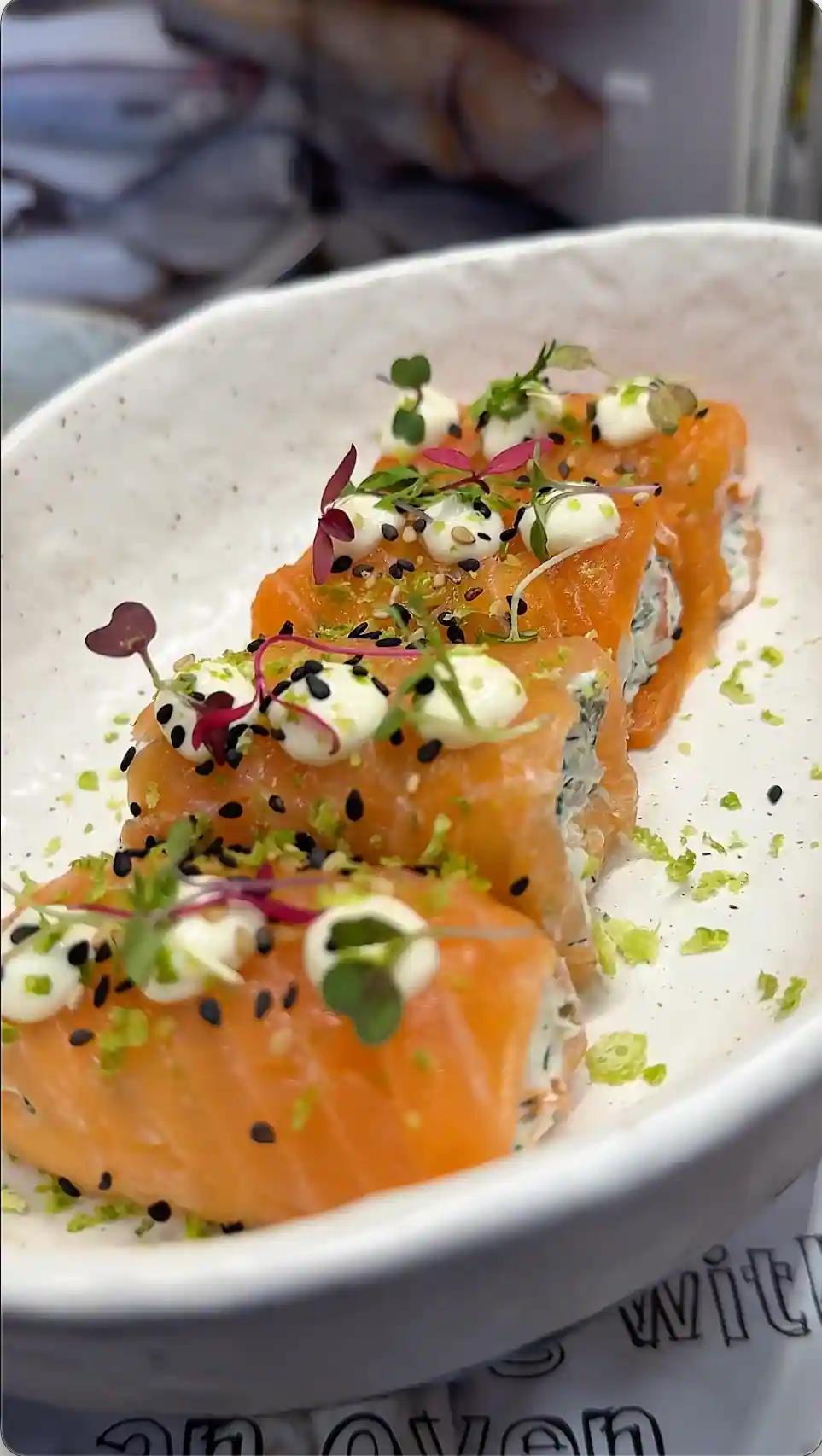 Smoked or Lightly Salted Salmon Rolls
