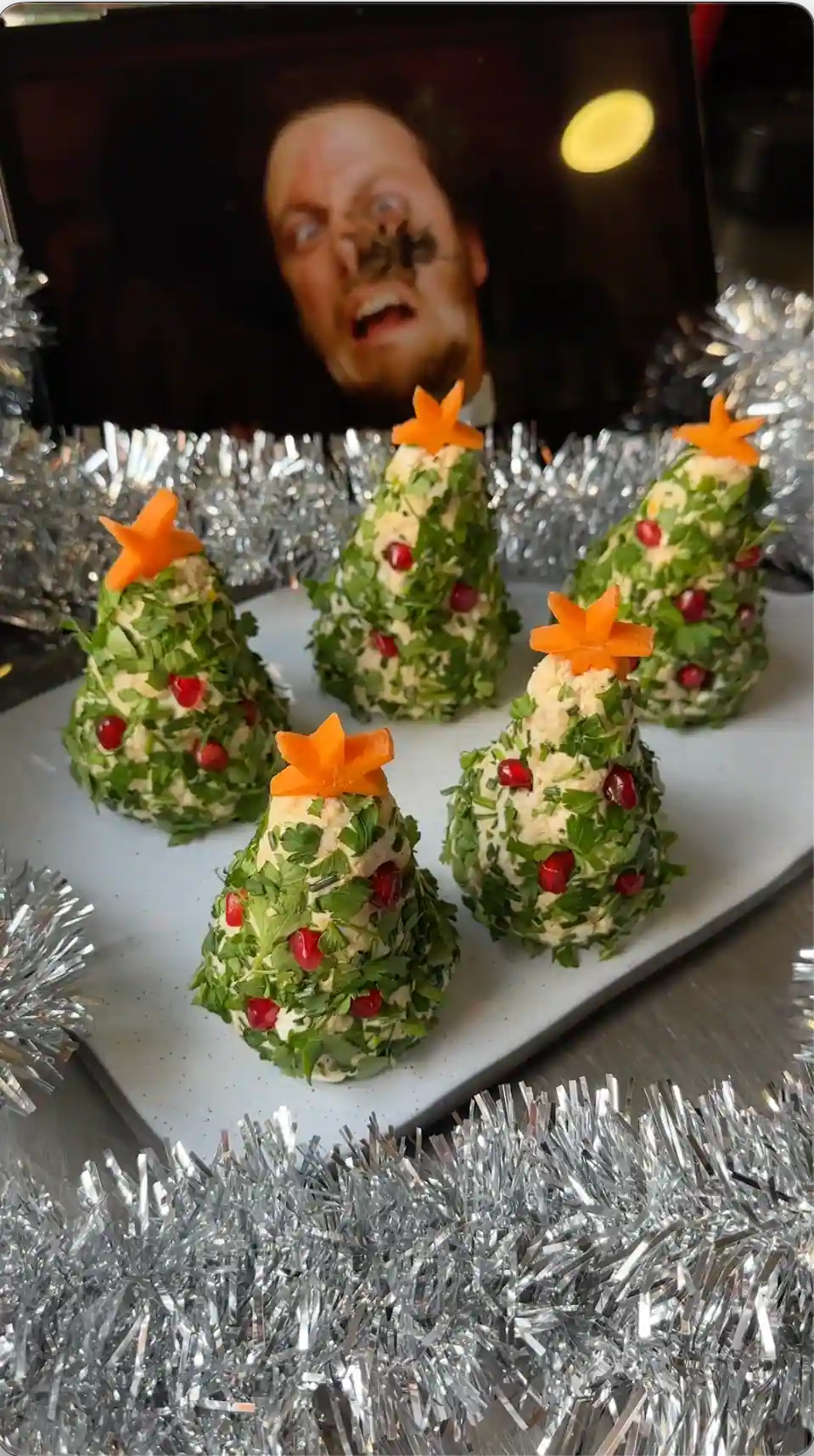 Christmas Tree Chicken Salad Bites 🎄