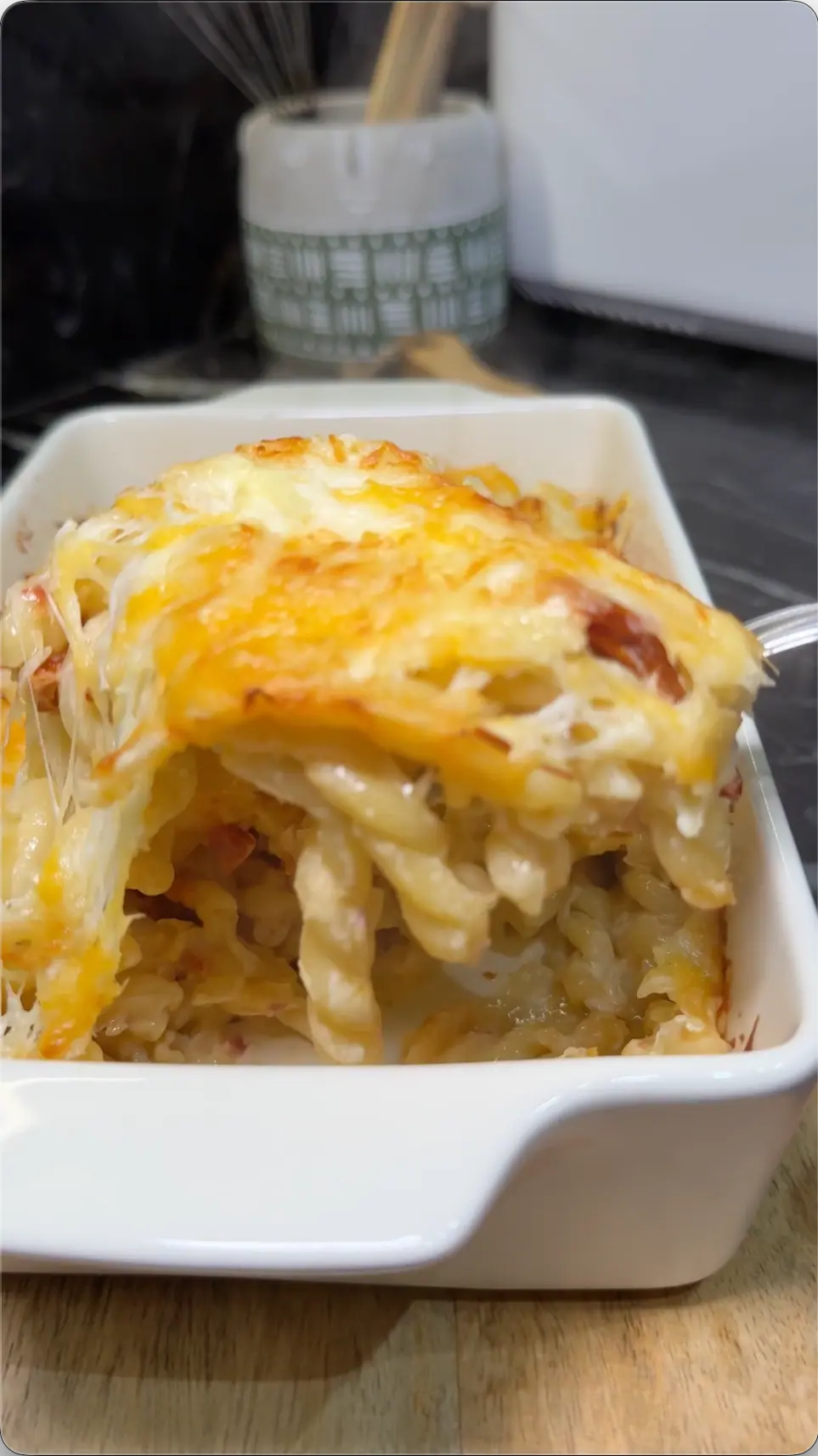 Three-Cheese Baked Pasta