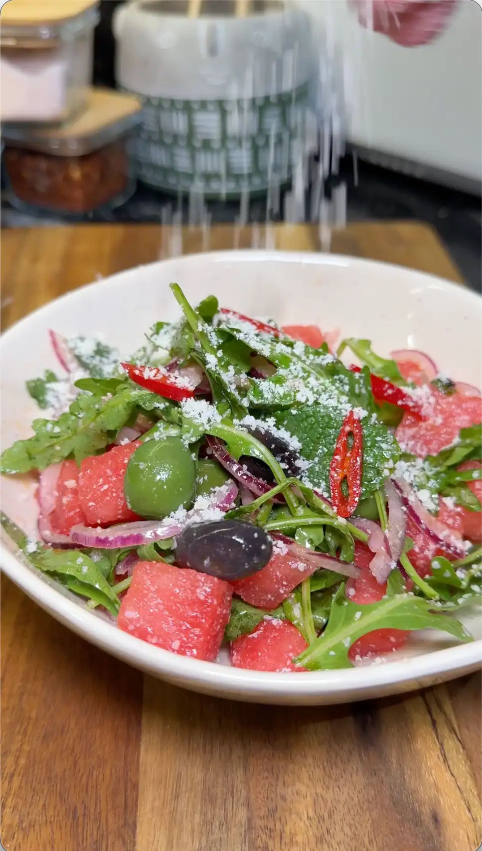 Watermelon Parmesan Salad